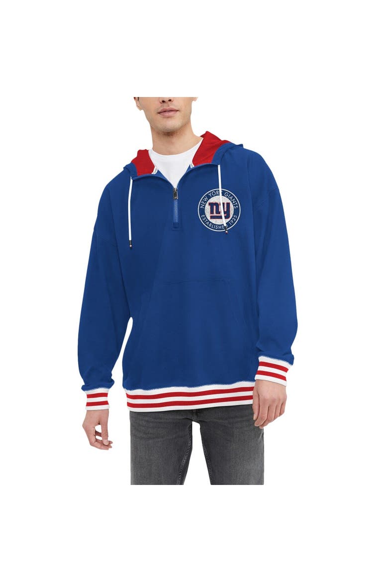 Men's Tommy Hilfiger Royal New York Giants Aaron Quarter-Zip Hoodie, Main, color, Royal