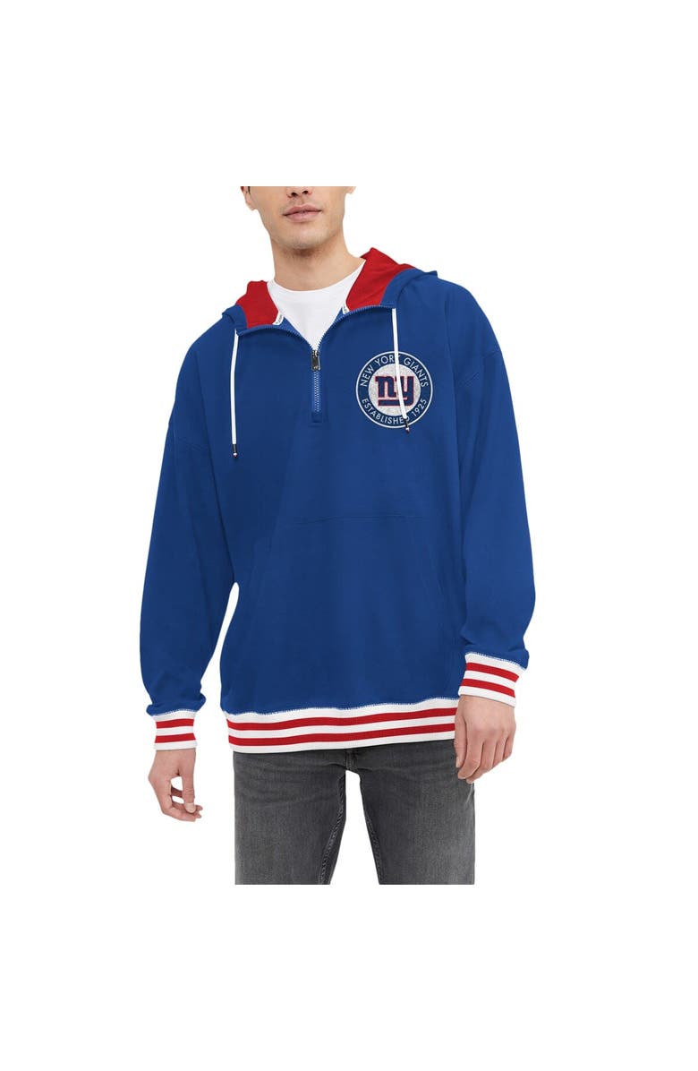 Tommy Hilfiger Men's Tommy Hilfiger Royal New York Giants Aaron Quarter-Zip Hoodie, Main, color, Royal