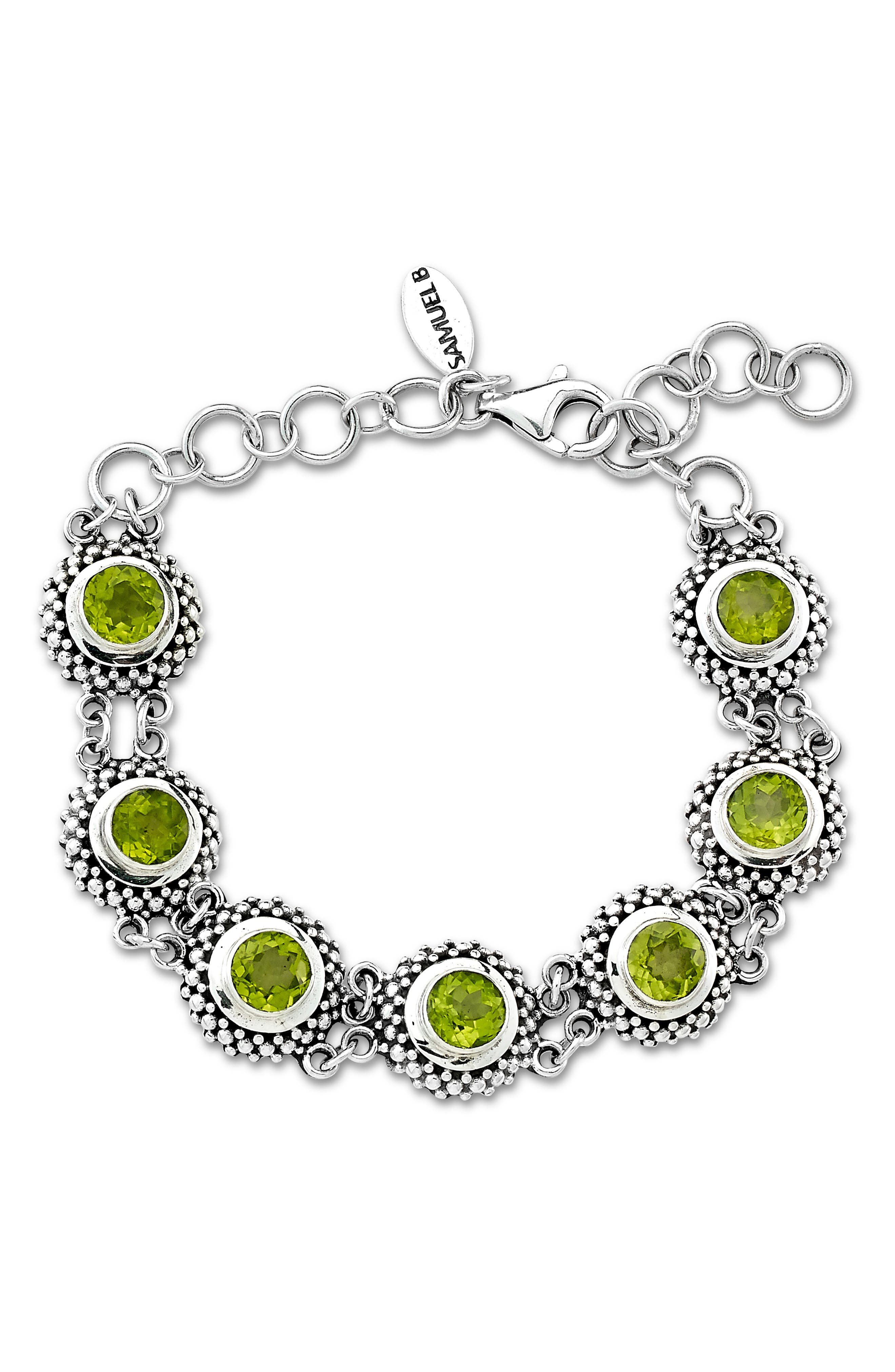 SAMUEL B. Round Stone Station Bracelet