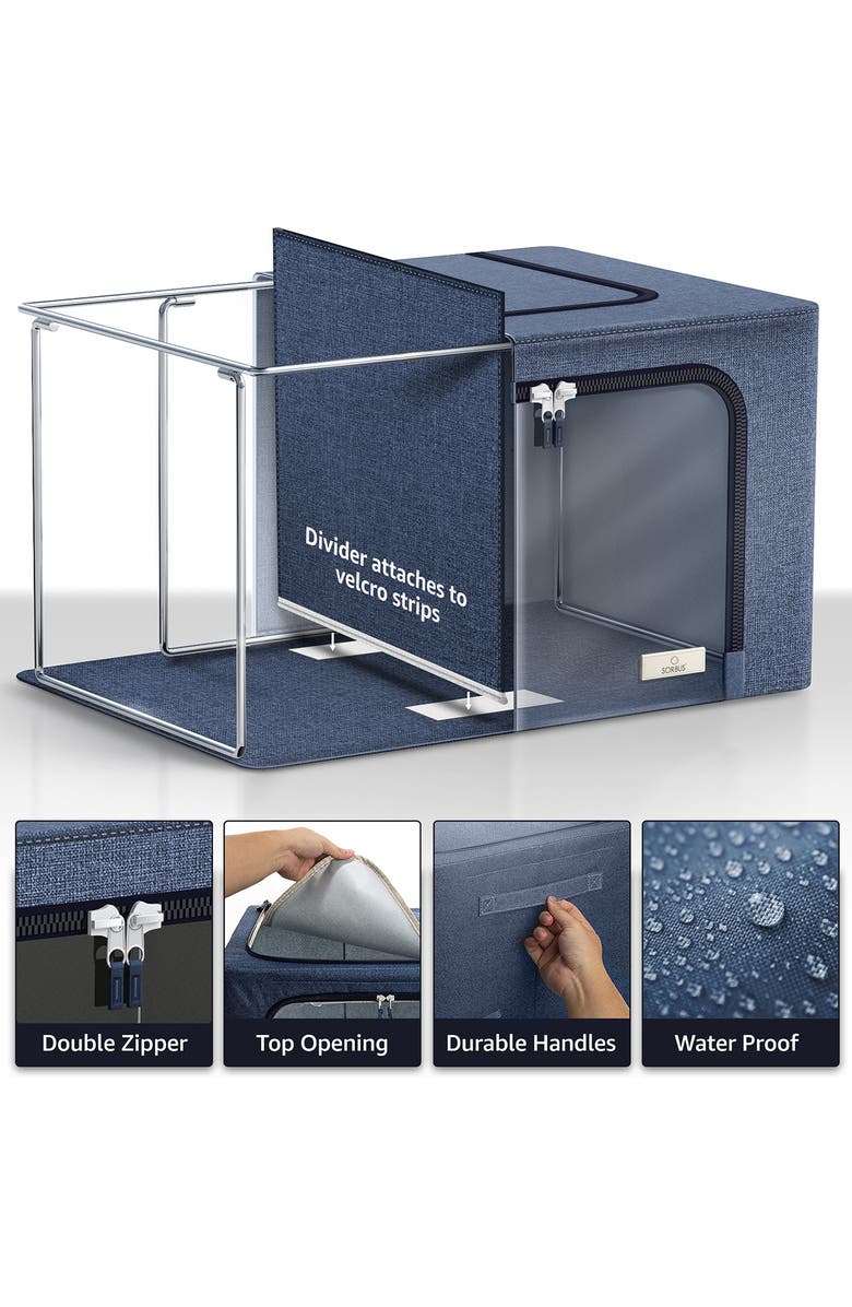 SORBUS Blue Foldable Storage Bag, Alternate, color, Blue