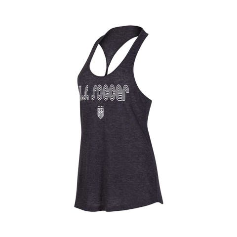 Women's Concepts Sport Heather Charcoal USWNT Radiant Twist Back Scoop Neck Tank Top
