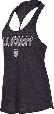 CONCEPTS SPORT Women's Concepts Sport Heather Charcoal USWNT Radiant Twist Back Scoop Neck Tank Top