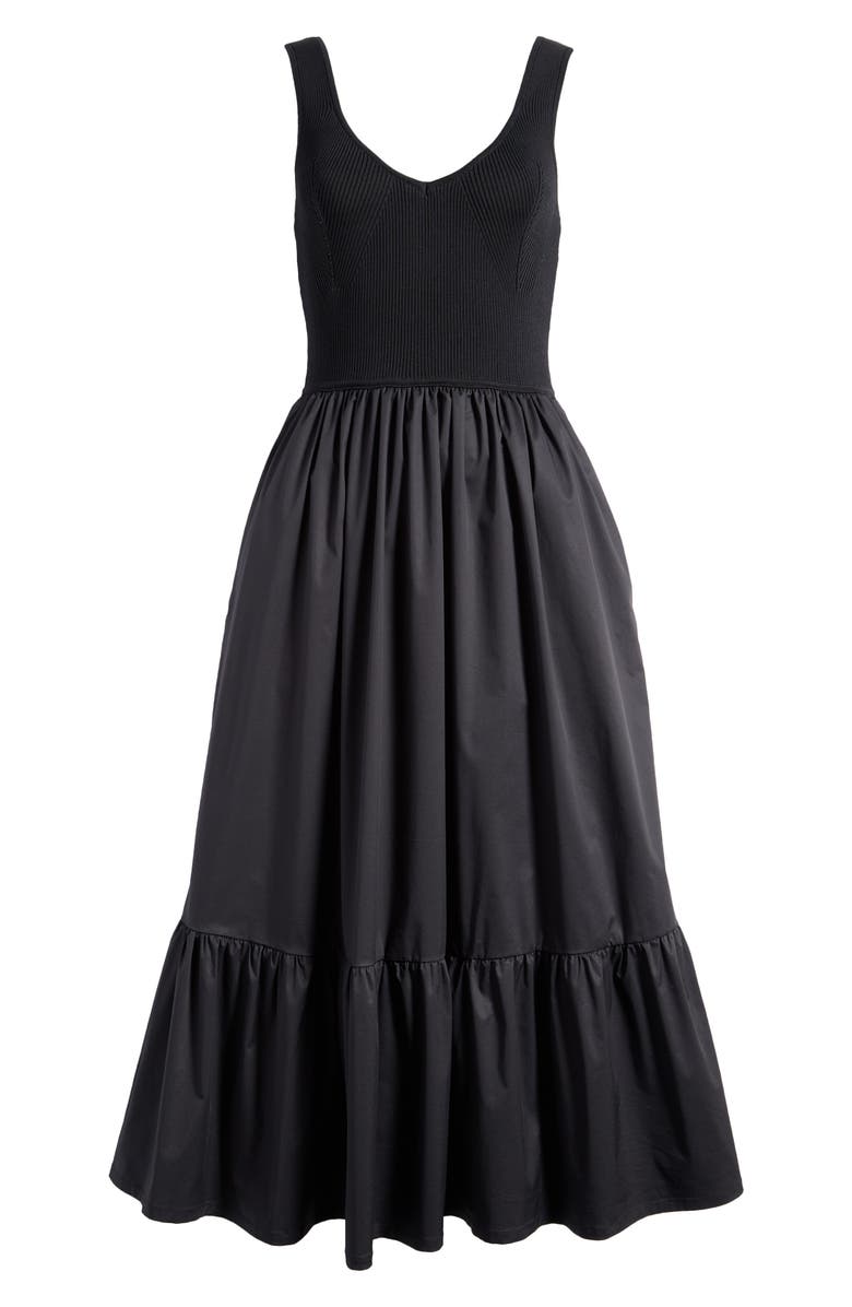 ASTR the Label Mixed Media Fit & Flare Dress, Alternate, color, 