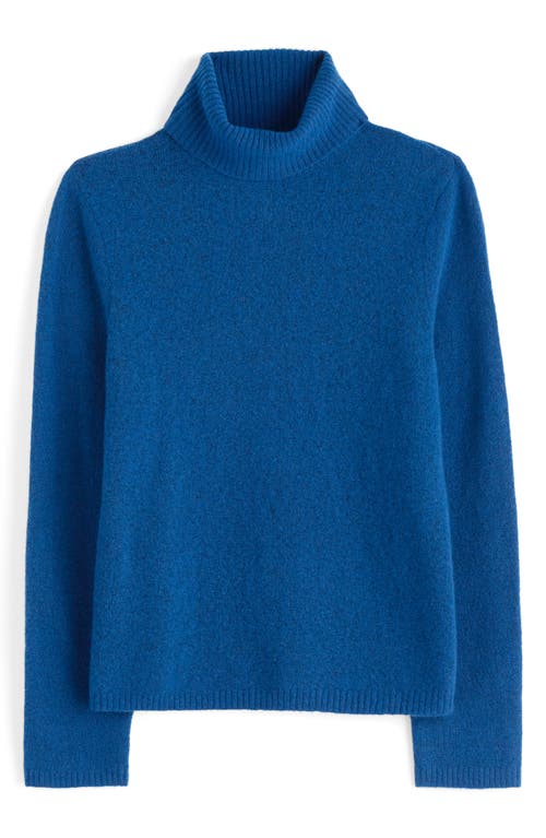 Seasalt Cornwall Cloud Chasing Turtleneck Wool Blend Sweater In Blue