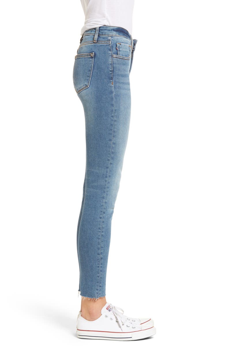 Vigoss Marley Raw Hem Super Skinny Jeans, Alternate, color, 