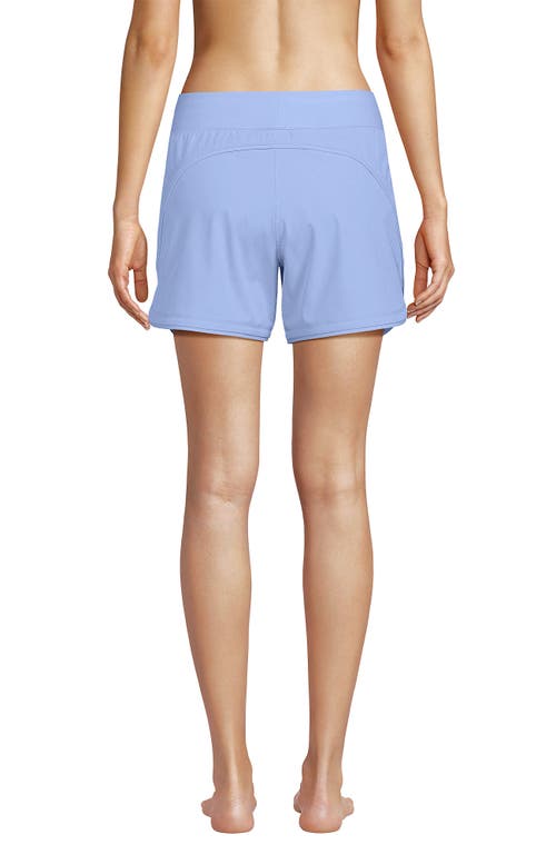LANDS' END LANDS' END 5" QUICK DRY ELASTIC WAIST BOARD SHORTS SWIM COVER-UP SHORTS WITH PANTY 