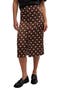 Analise Polka Dot Button-Up Midi Skirt