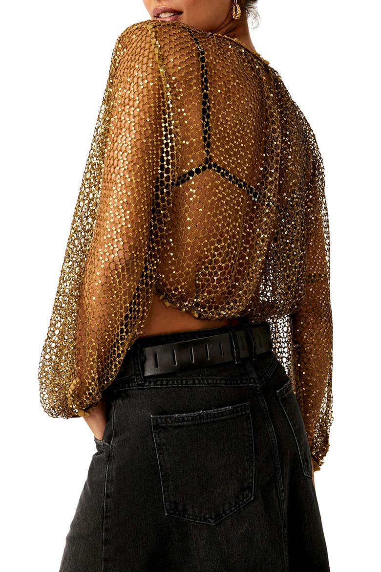 Sparks Fly Sheer Sequin Top, Alternate, color, OLIVE TAPENADE