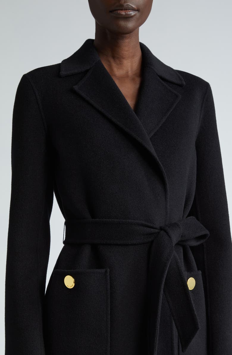 ST. JOHN Belted Wool & Cashmere Coat, Alternate, color, 