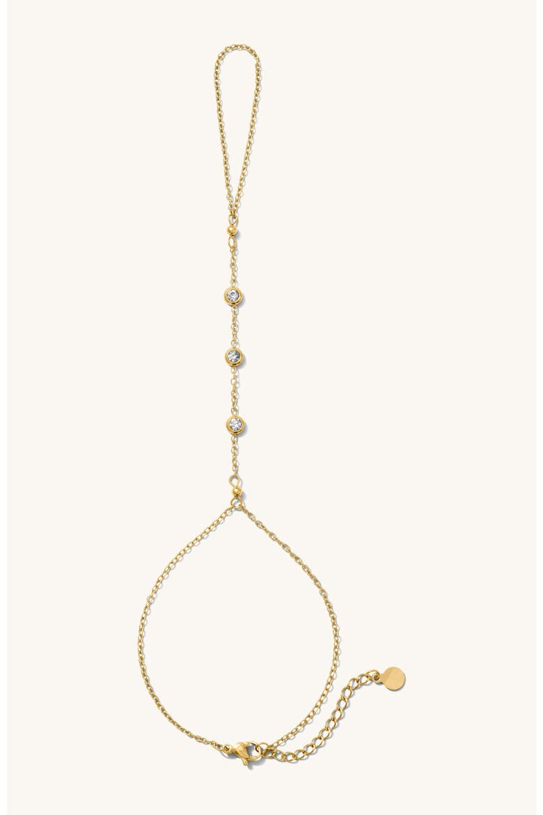 Anna Bezel Hand Chain, Main, color, Gold