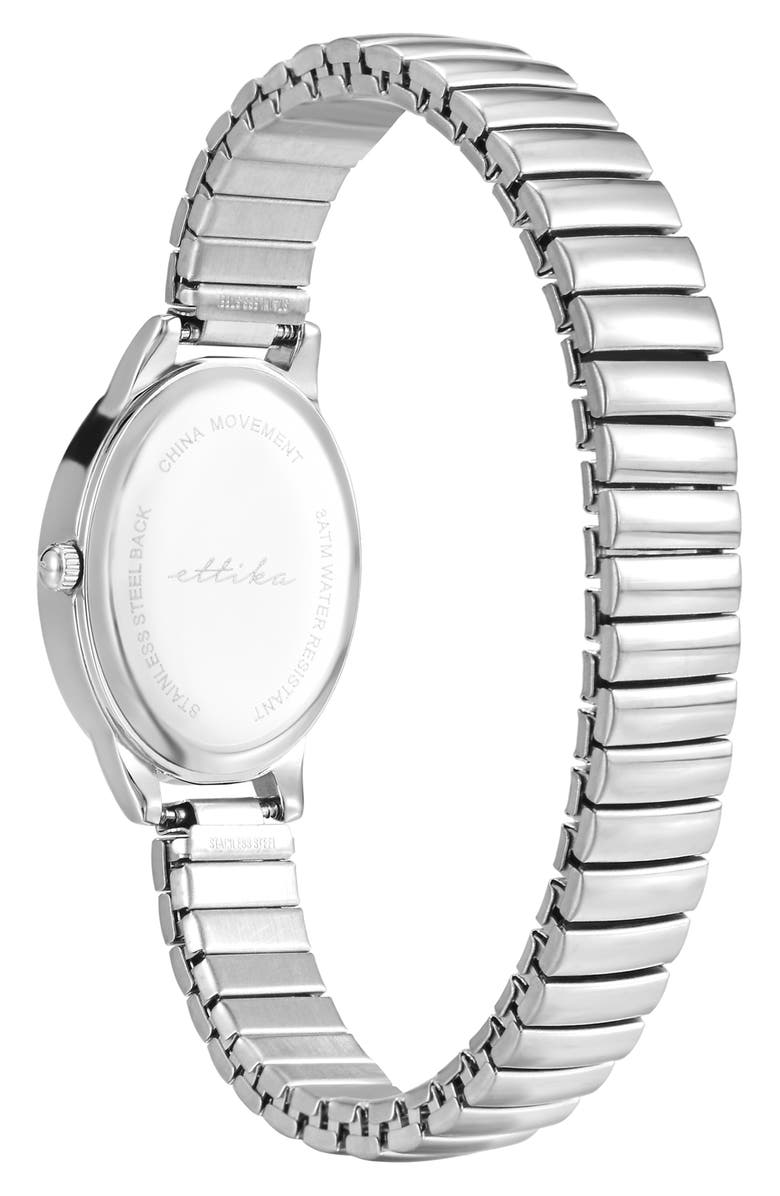 Ettika Quartz Bracelet Watch, 24mm x 36.5mm, Alternate, color, Silver