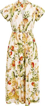 Ever New Posie Puff Sleeve Midi Dress