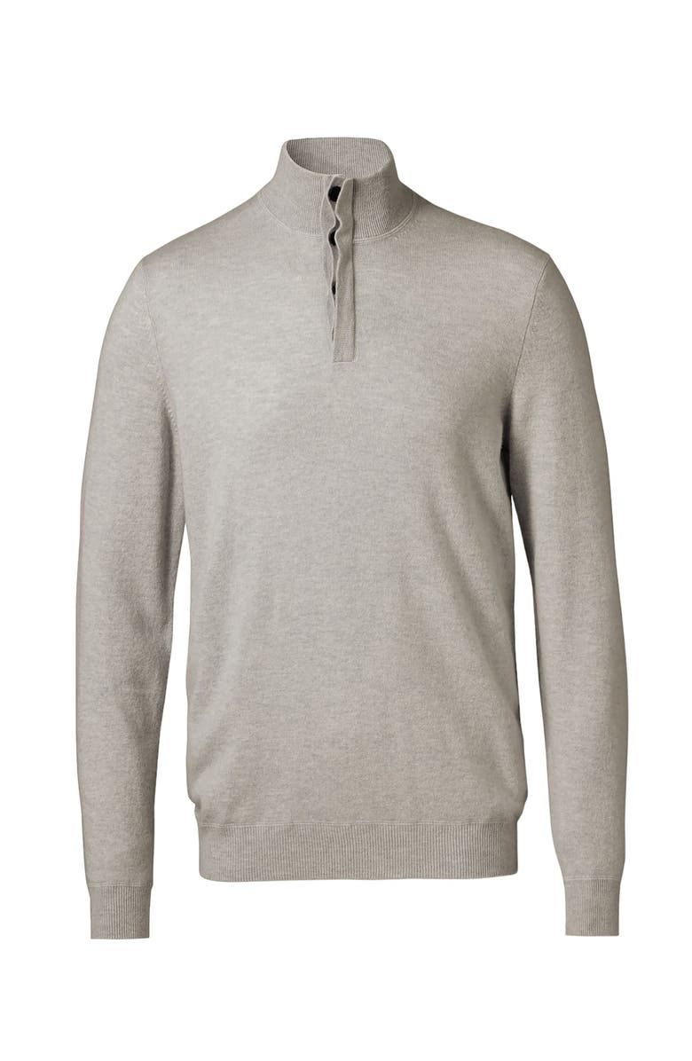 Charles Tyrwhitt Merino/Cashmere Button Neck, Alternate, color, Silver Grey