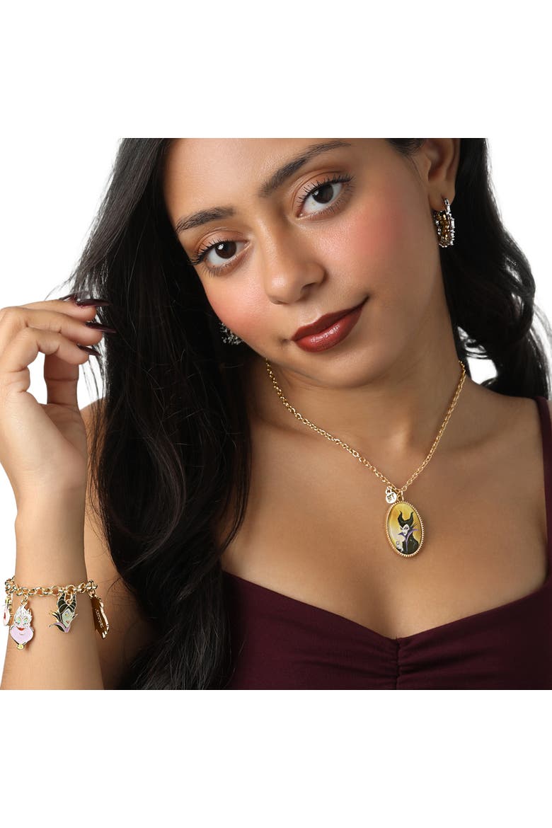 Villains Charm Bracelet For Women Official License, 7.25", Alternate, color, Metallic Gold