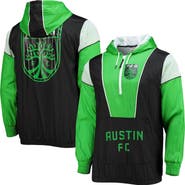 Mitchell & Ness Men's Mitchell & Ness Black Austin FC Highlight Reel Half-Zip Hoodie Windbreaker Jacket