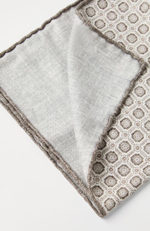 Brunello Cucinelli Pocket Square With Pattern In Bark