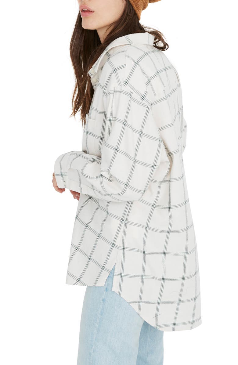 Madewell Oversize Ex-Boyfriend Flannel Shirt, Alternate, color, 
