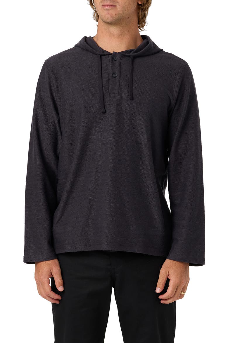 Bavaro Cotton Blend Poncho Hoodie, Main, color, PHANTOM