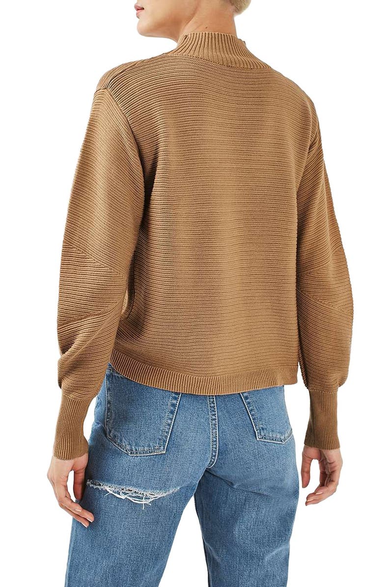 Topshop Mixed Stitch Sweater, Alternate, color, 