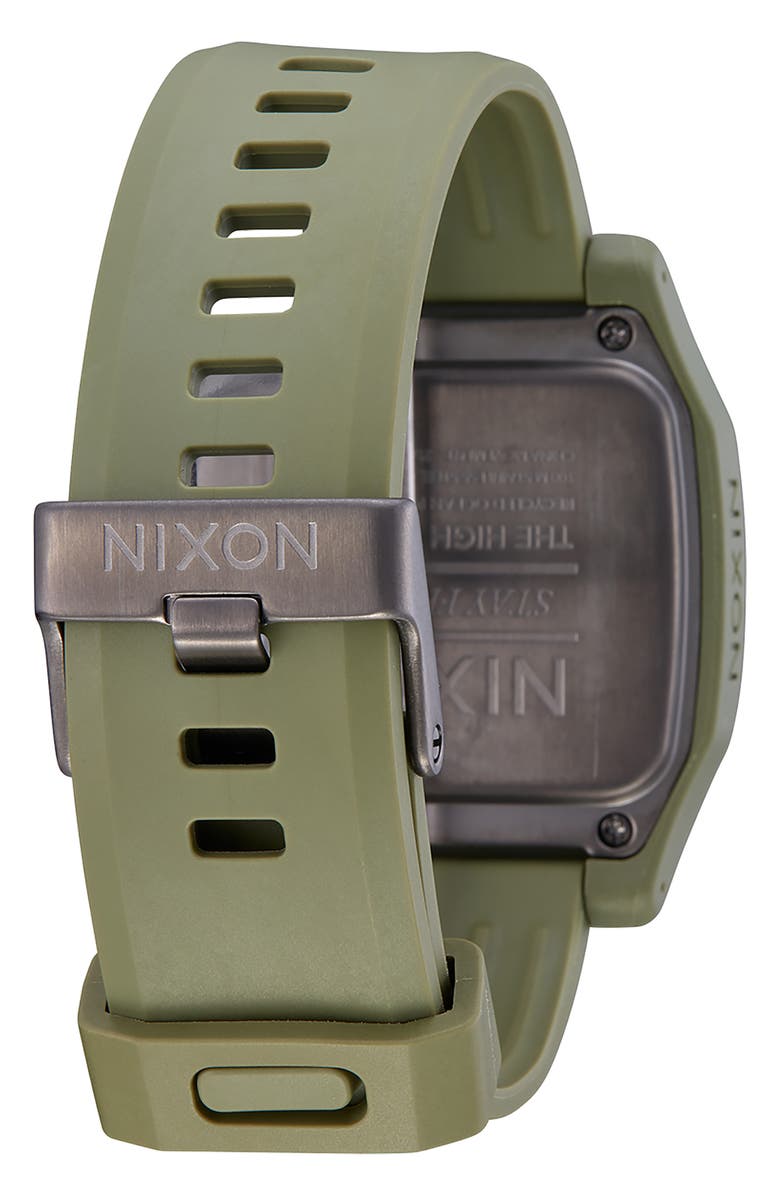 Nixon High Tide Digital Silicone Strap Watch, 44mm, Alternate, color, Surplus