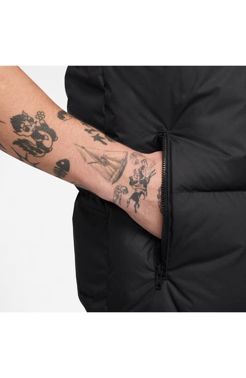 Nike Therma Flex Club Water Repellent Down Puffer Vest In Black