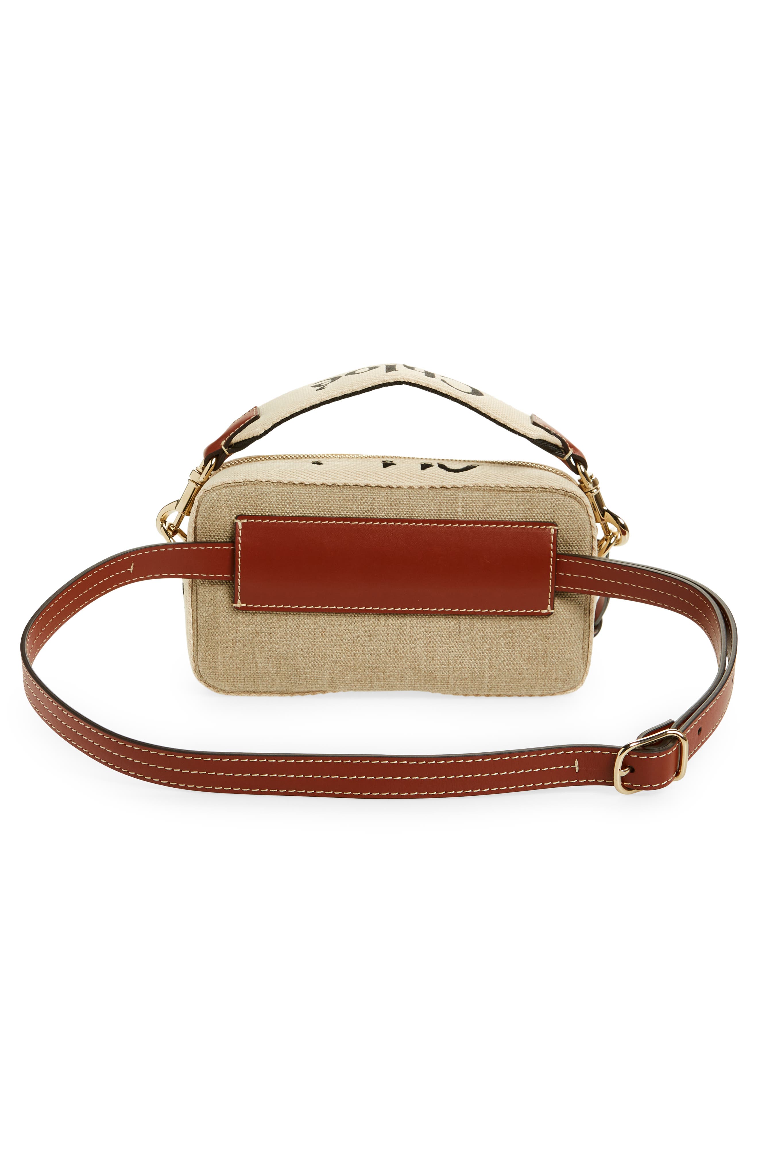 Chloé Woody Linen Canvas Belt Bag, Alternate, color, 