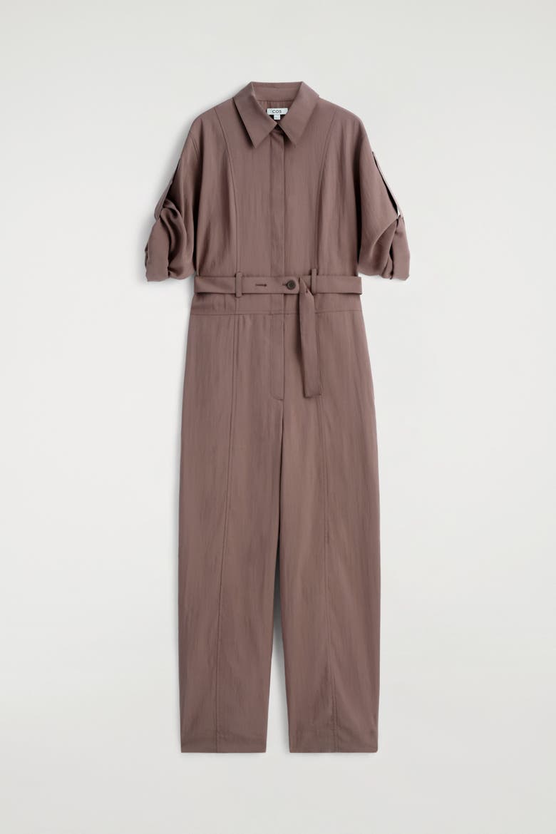 Belted Modal Coverall, Alternate, color, TERRACOTTA