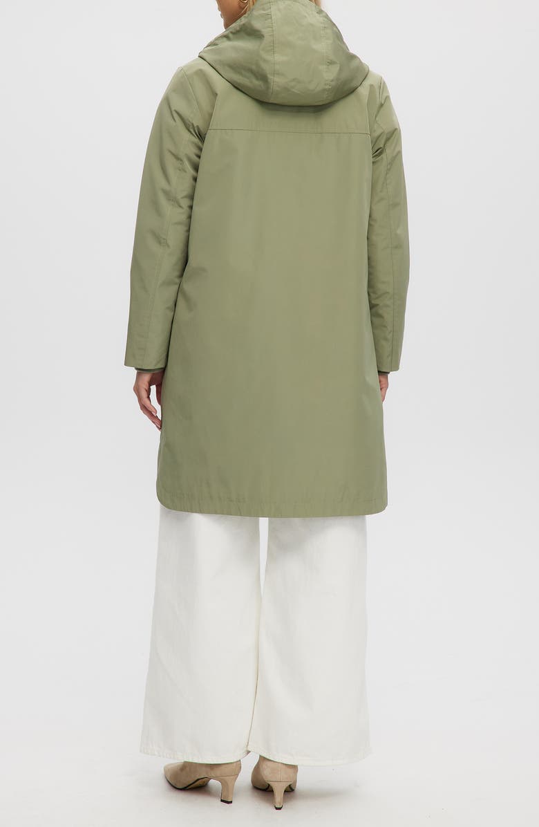 Noize Mid Length Rain Coat, Alternate, color, Aloe