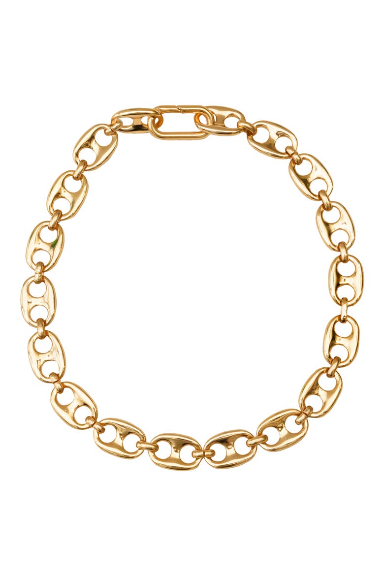 Villa Chain Link Necklace, Main, color, GOLD
