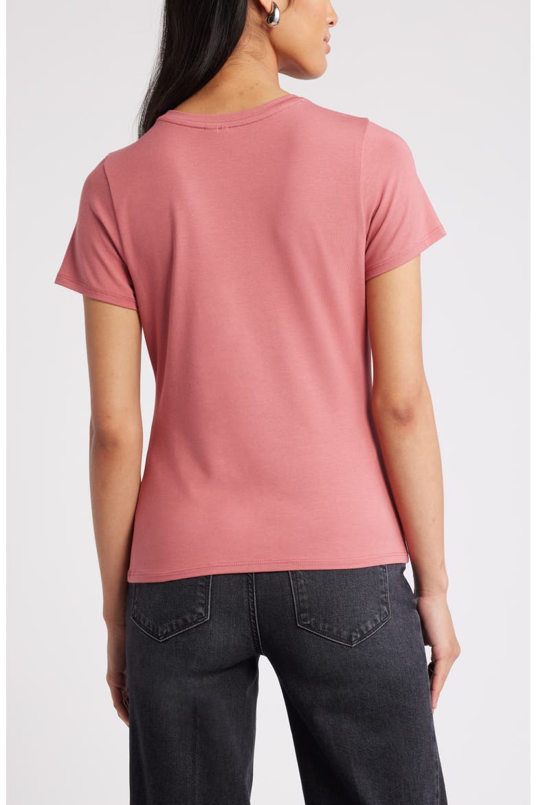 Pima Cotton Blend Crewneck T-Shirt, Alternate, color, PINK MAUVE