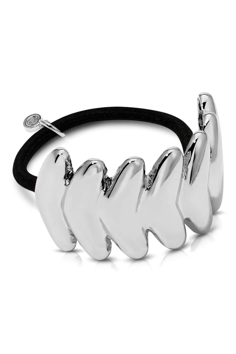 Moderna Ponytail Holder, Main, color, SILVER