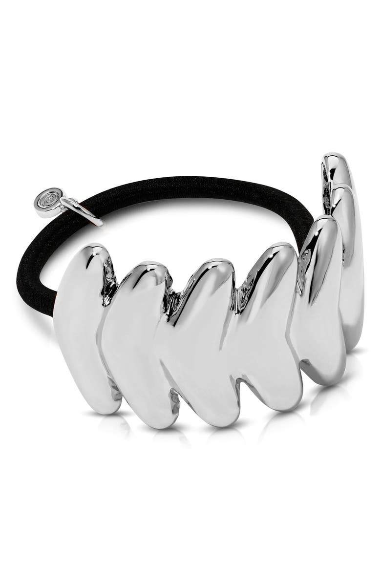 Ettika Moderna Ponytail Holder, Main, color, Silver
