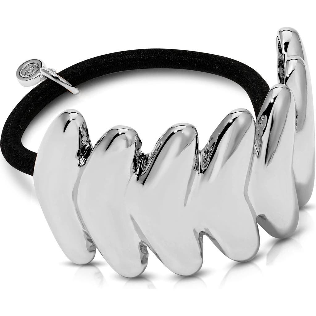 Ettika Modern Chevron Hair Elastic In Metallic