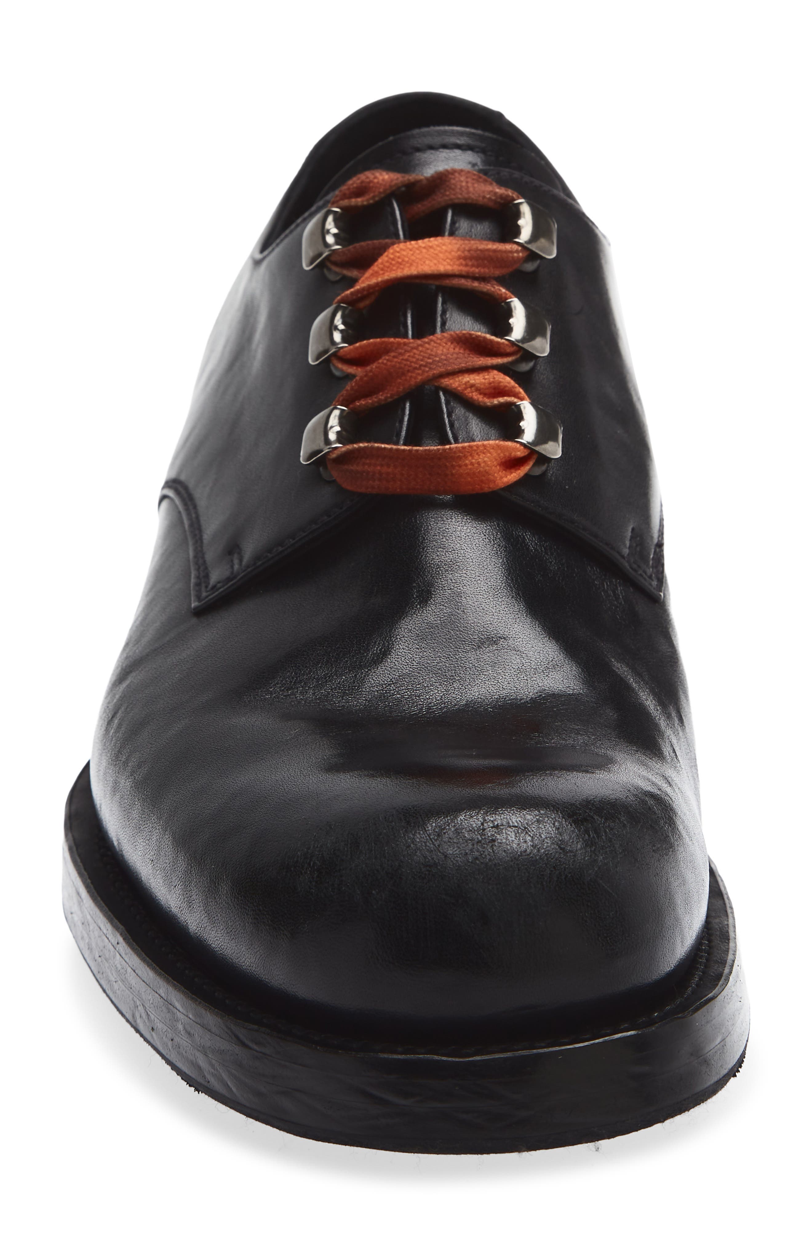Vitello Hammer 2 Plain Toe Derby, Alternate, color, NERO