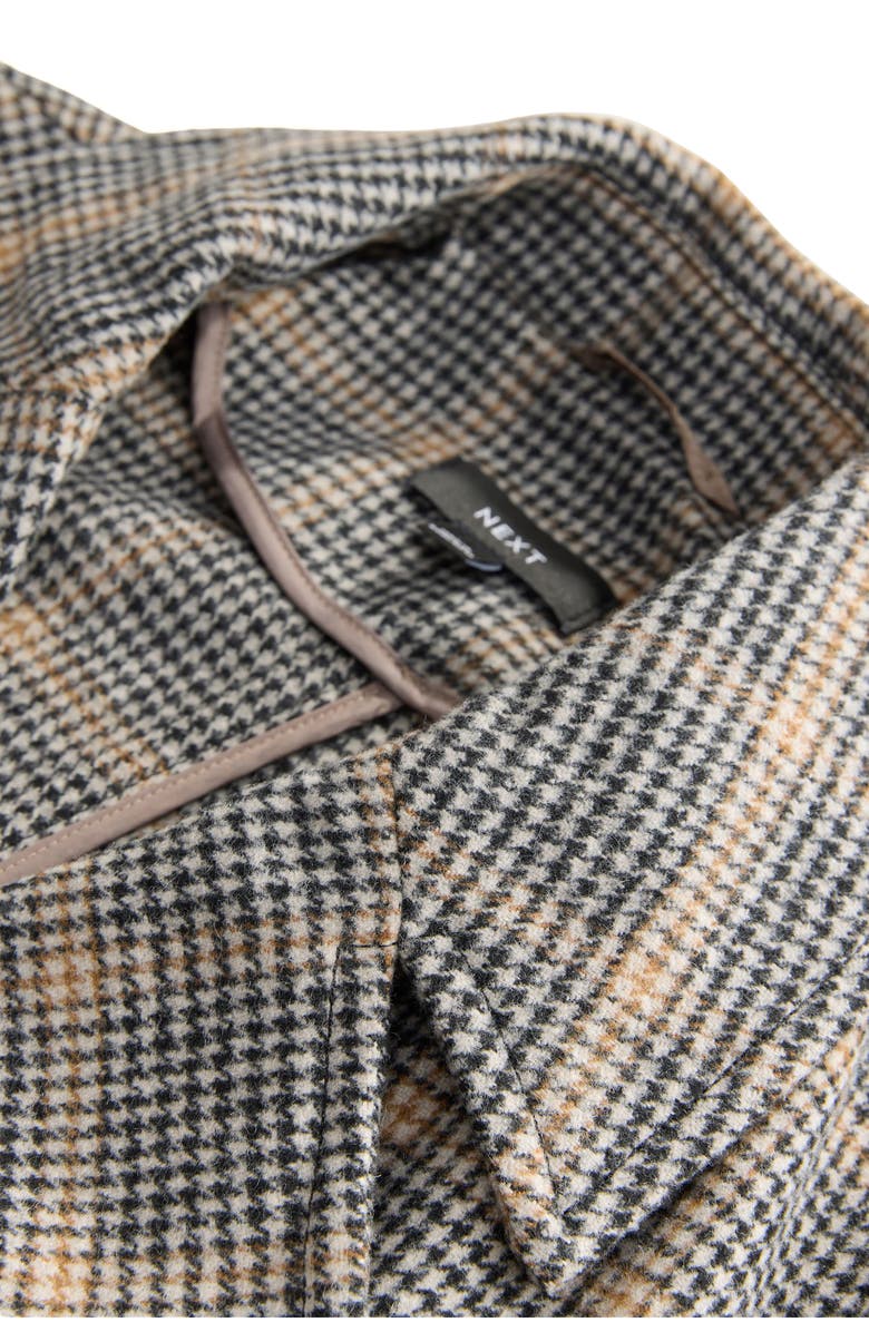 NEXT Windowpane Plaid Coat, Alternate, color, Neutral