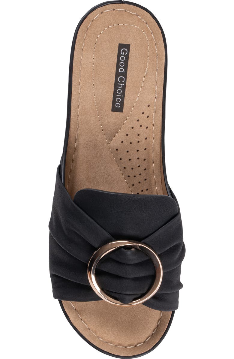 GOOD CHOICE NEW YORK Isola Hardware Wedge Sandal, Alternate, color, Black