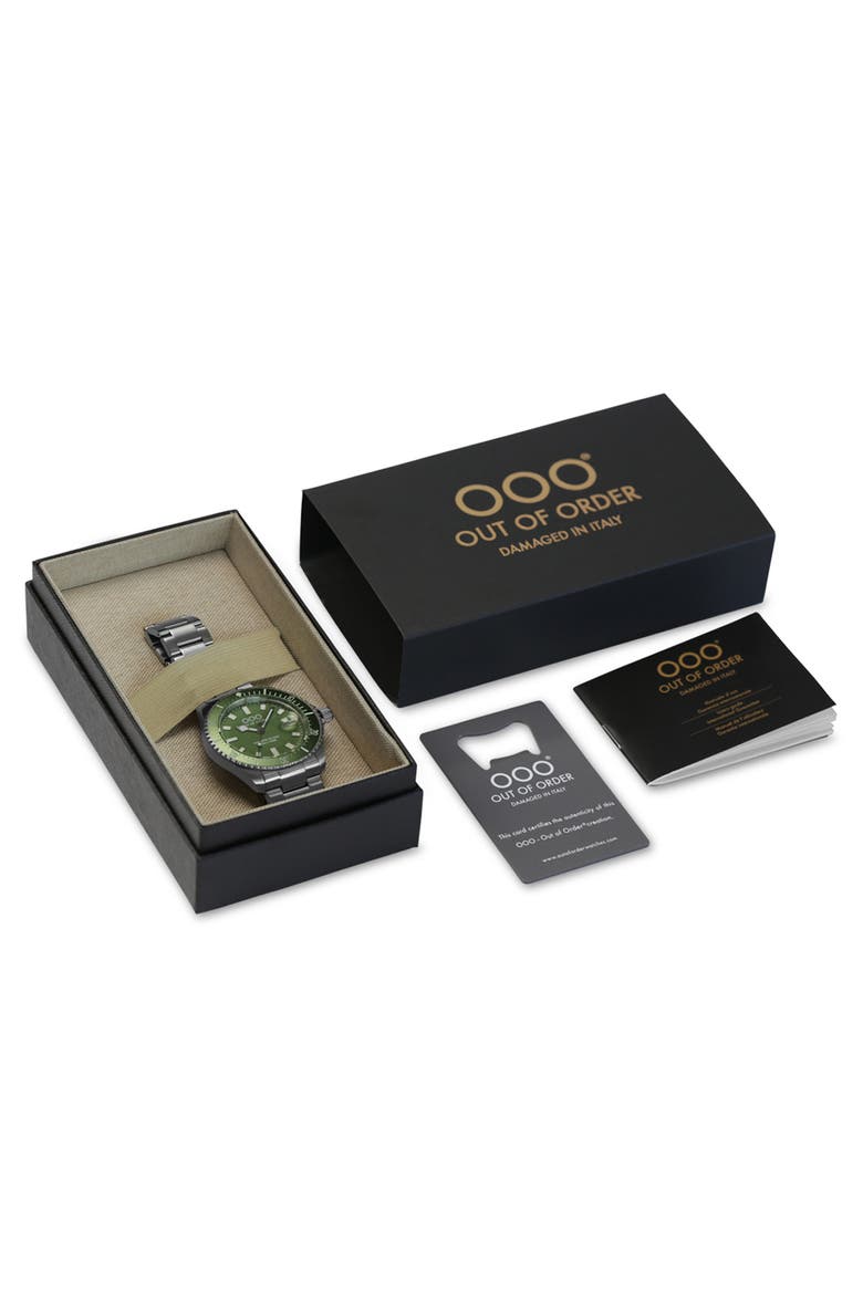 Casanova Bracelet Watch, 44mm, Alternate, color, OLIVE GREEN