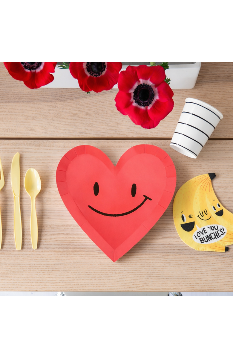 Daydream Society Bananas For You Heart Large Valentine's Day Plates, Alternate, color, Assorted Pre-Pack