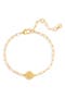 initial charm chain bracelet