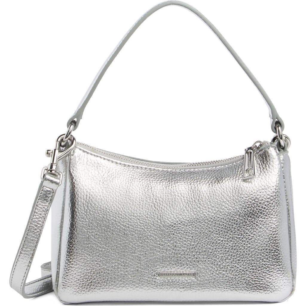 Rebecca Minkoff Megan Mini Shoulder Bag In Silver