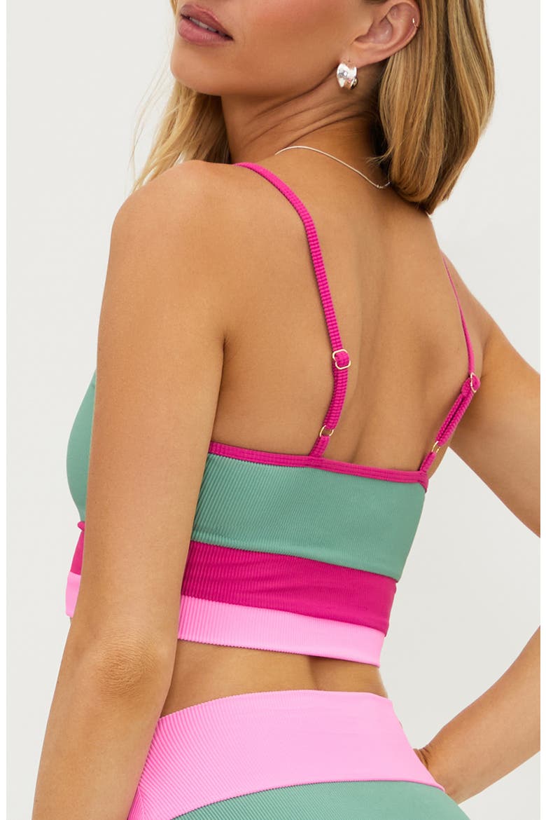 Eva Rib Colorblock Bikini Top, Alternate, color, SAGE BLOOM COLORBLOCK
