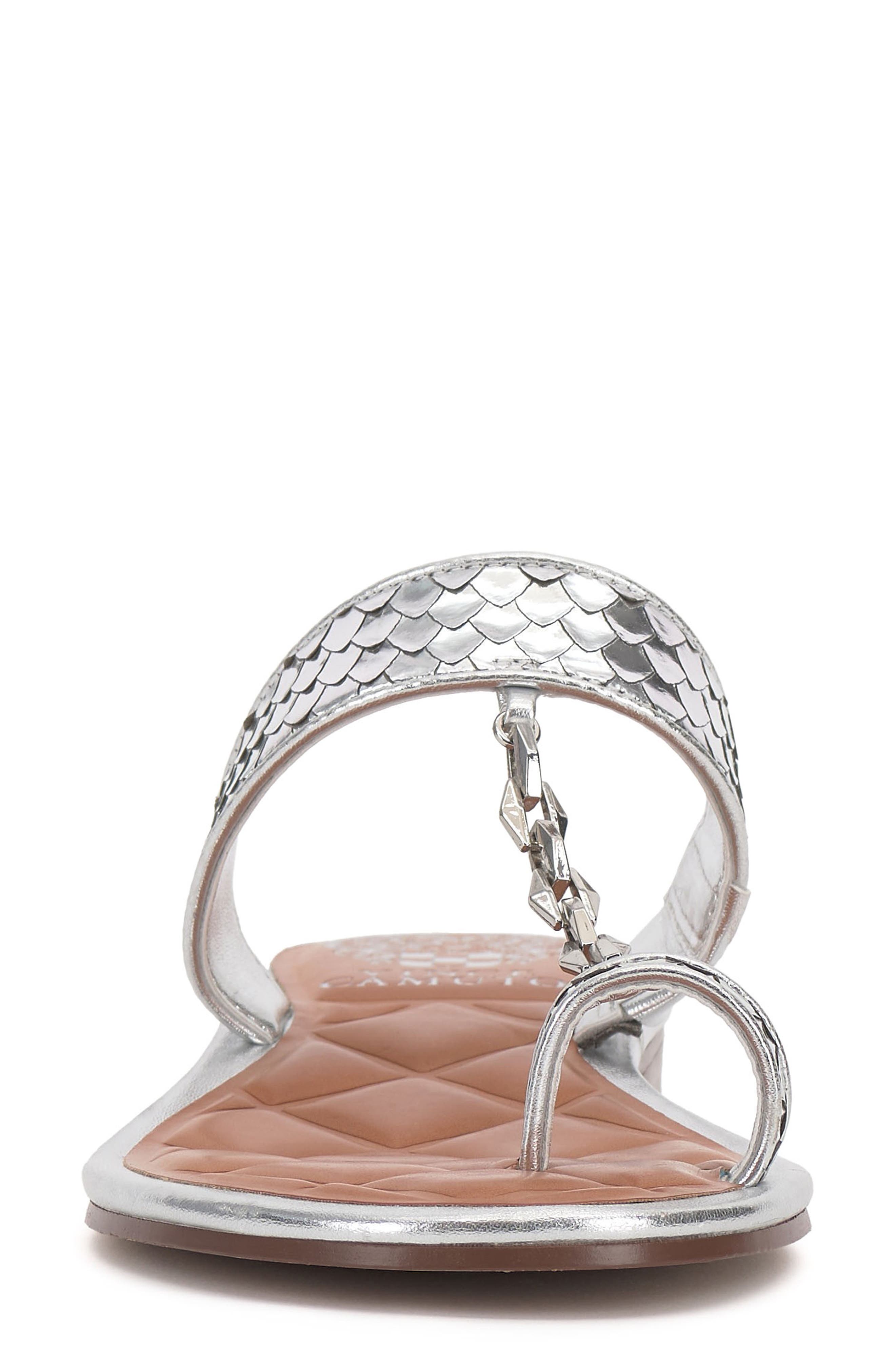 Vince Camuto Lexiea Toe Loop Sandal, Alternate, color, Lux Silver