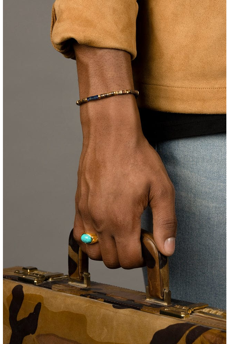 Heishi Beaded Wristband, Alternate, color, Brown