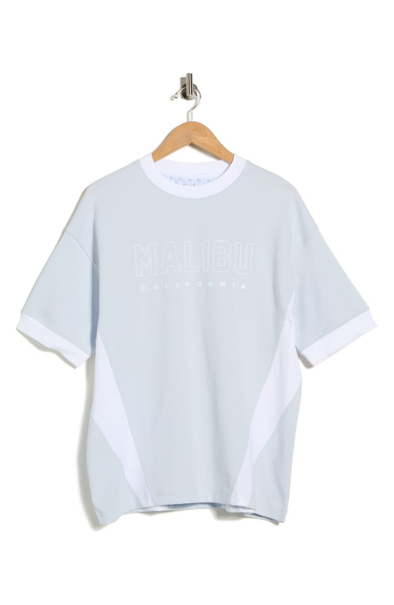 DENIM AND FLOWER Relaxed Fit Knit T-Shirt, Main, color, Light Blue