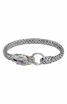 EFFY Sterling Silver & 14K Gold Ruby Dragon Bracelet
