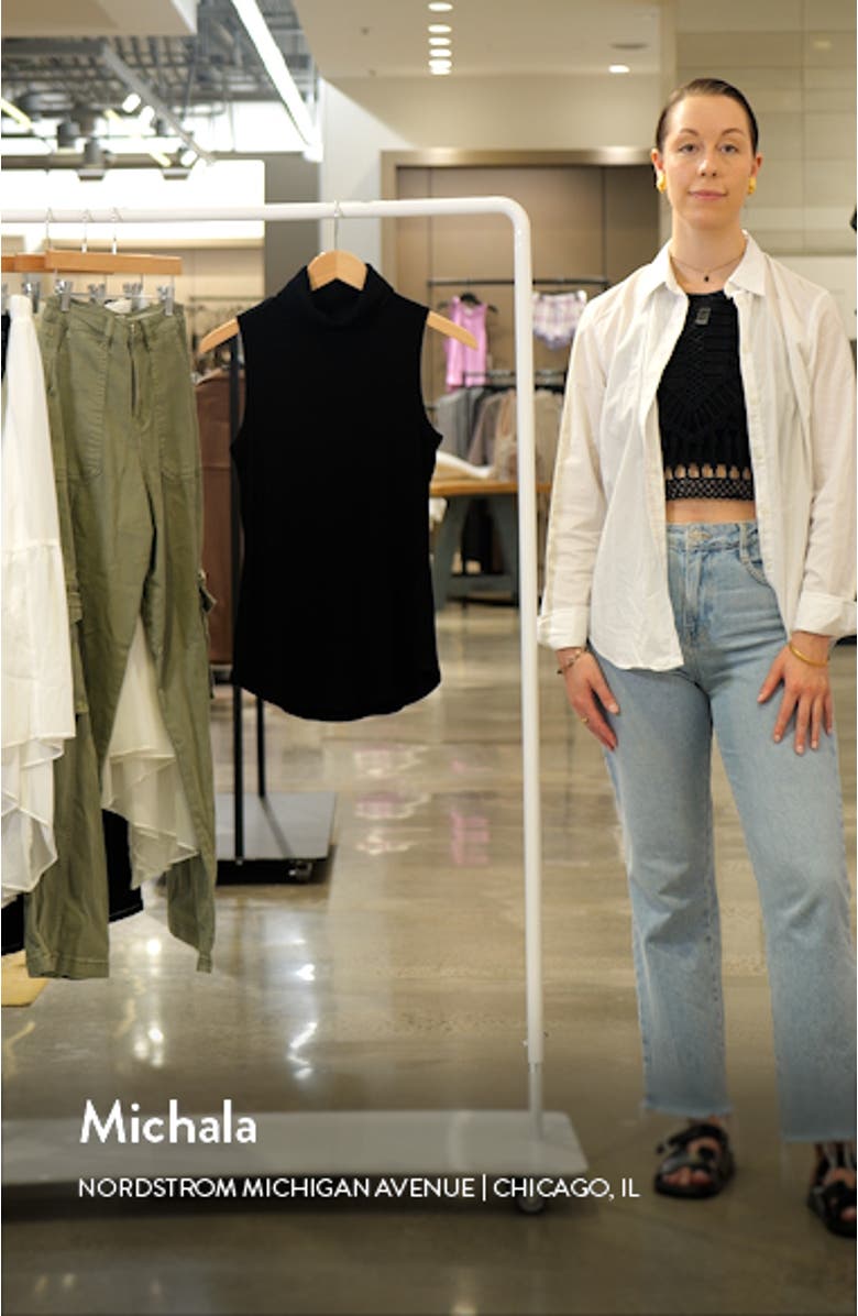 Turtleneck Sleeveless Ribbed Sweater, sales video thumbnail