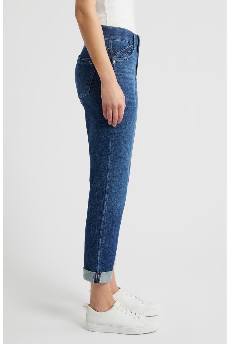 Gemma High Waist Girlfriend Jeans, Alternate, color, BLUE