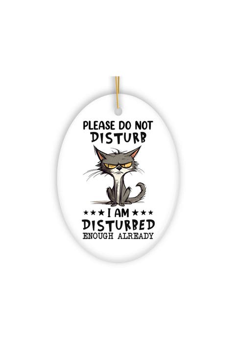 Grumpy Cat Do Not Disturb Ceramic Ornament