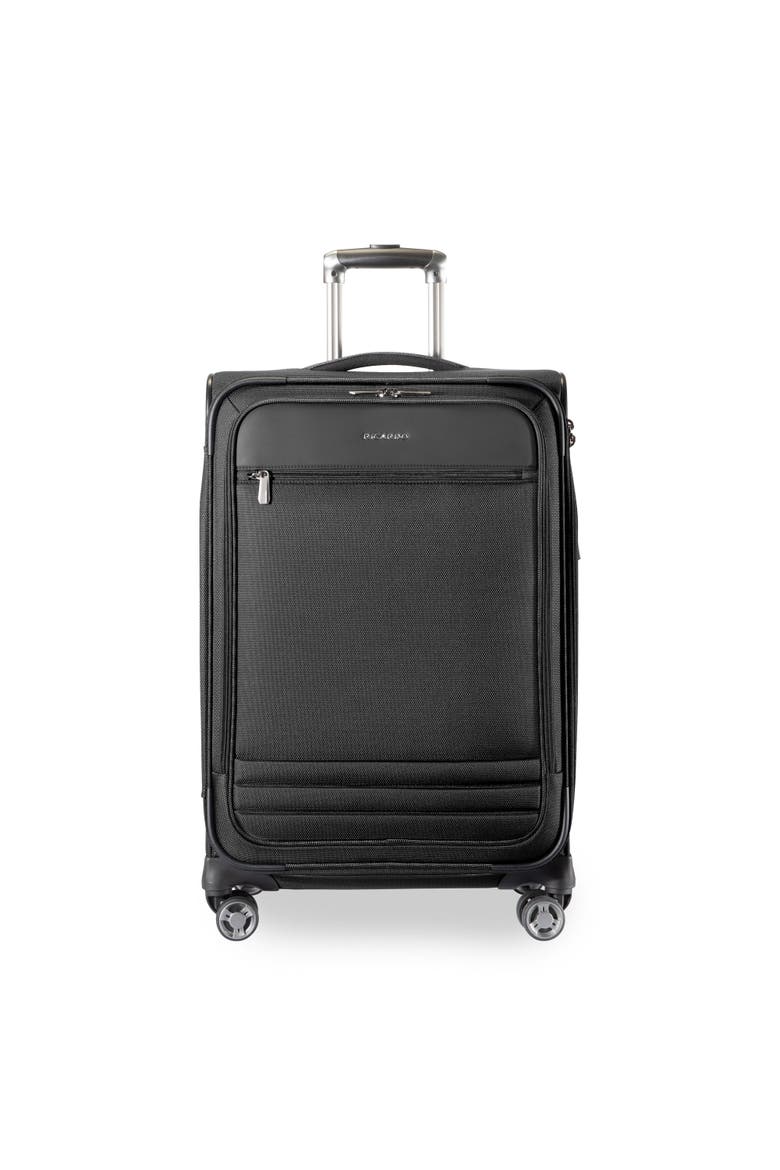 Ashbury Softside Luggage, Expandable Suitcase, Lightweight Sustainable rPET Travel Bag with TSA Lock & Dual Spinner Wheels, 24-inch Medium Check-in, Main, color, Black