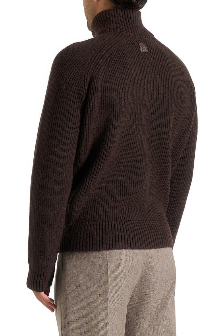 Rami Suede & Knit Jacket, Alternate, color, Brown